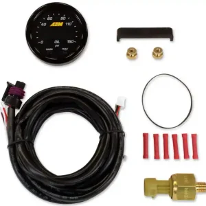 AEM ELECTRONICS X-Series Oil Pressure Gauge 0-150psi 30-0307 Genuine