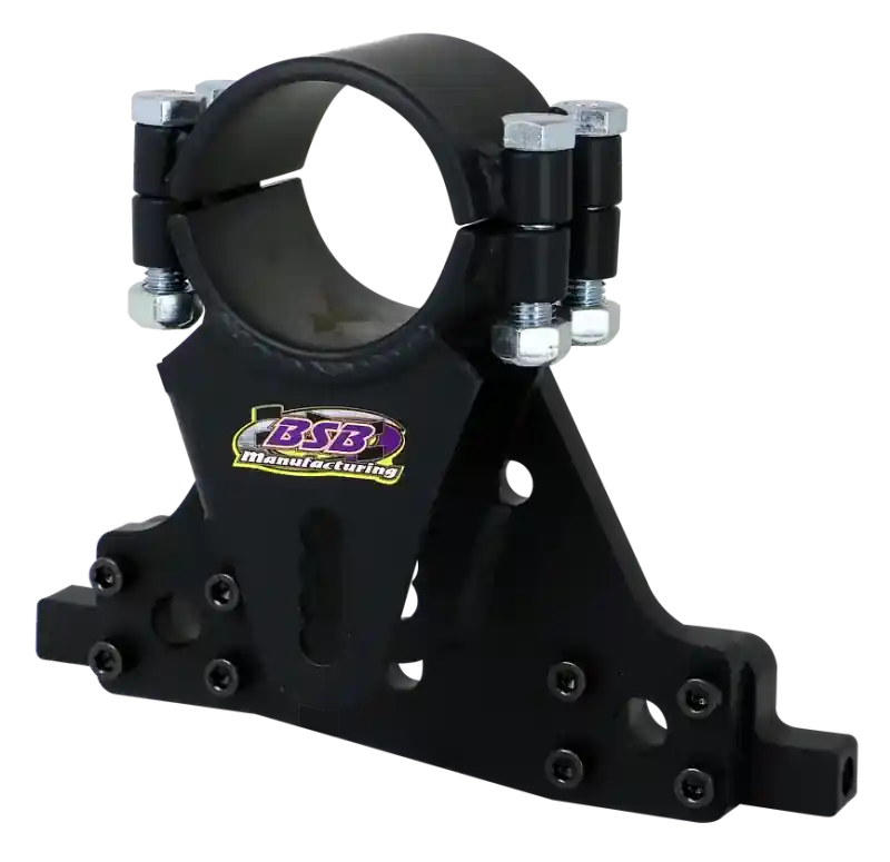 BSB Sport Trailing Arm Bracket - Frame Mount - Bolt-On - Driver Side - Adjustable - Black Clearance