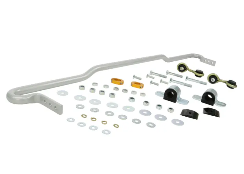 Worldwide Shipping Whiteline Performance Sway Bar - 3 Point Adjustable - Rear - 22 mm Diameter - Steel - Silver Powder Coat