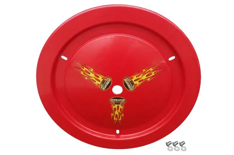 Dominator Ultimate Mud Cover - Quick Turn Fastener - Red - 15 in Wheels Fresh Stock