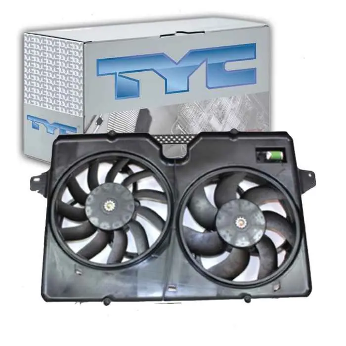 Sale 2008-2012 Ford Escape 2.3L 2.5L L4 TYC Dual Radiator & Condenser Fan Assembly - Belts Cooling