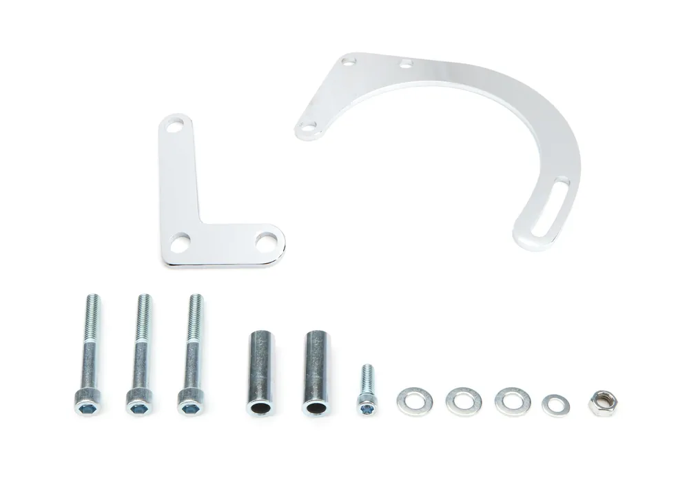 Specialty Products Block Mount LH Alternator Bracket - Chrome - Short Water Pump - Small Block Chevy Professional Grade