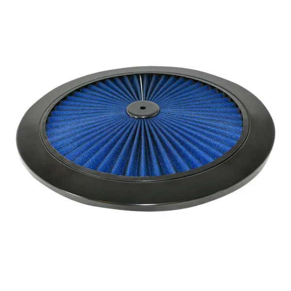 Specialty Products 14 in Round Blue Filter Air Cleaner Lid - Black Premium