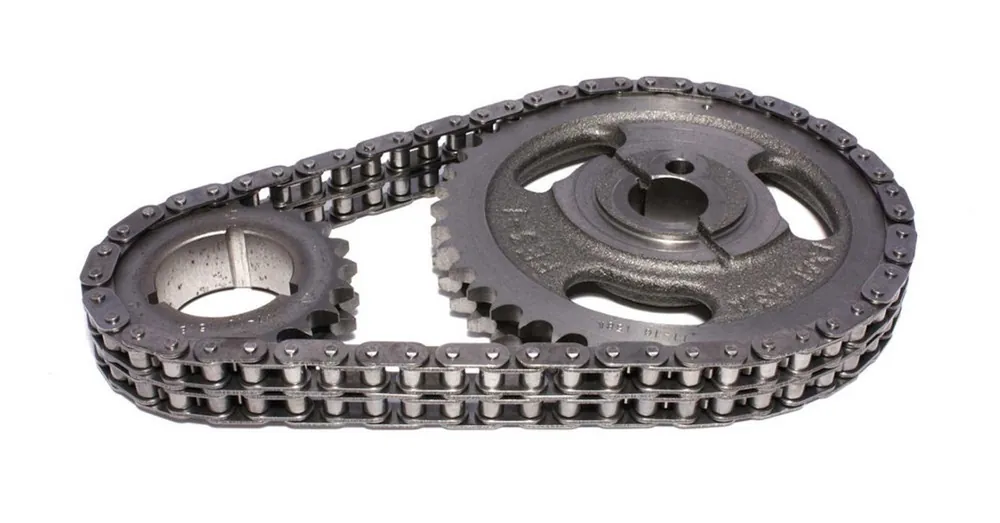 Last Chance COMP Cams Hi-Tech Double Roller Timing Set - Cast Iron / Billet Steel - Small Block Ford 3120CPG
