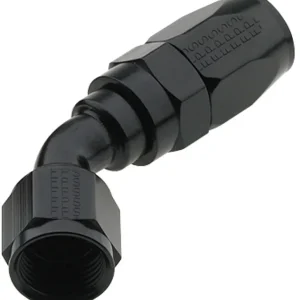 Crafted Fragola Hose Fitting #12 45 Deg Pro-Flow Black 224512-Bl