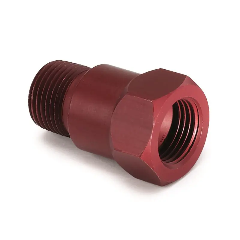 Deal AutoMeter 3/8" Red Aluminum NPT Mechanical Temperature Adapter