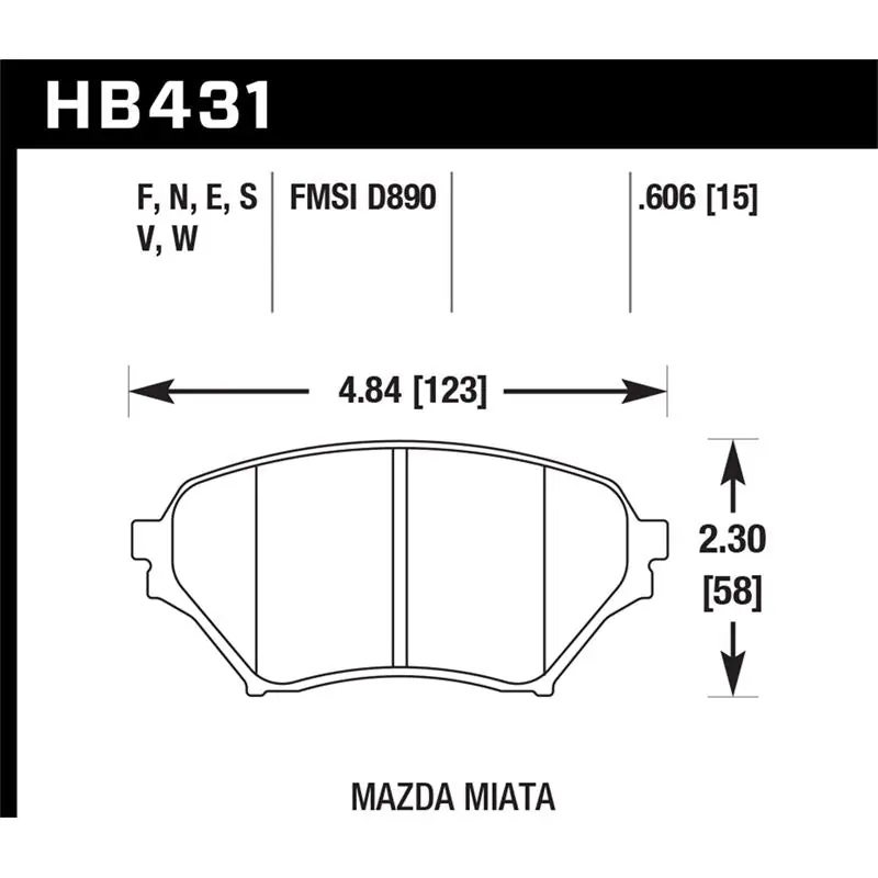 Get Yours Hawk Performance HP Plus Brake Pads (HB431N.606)