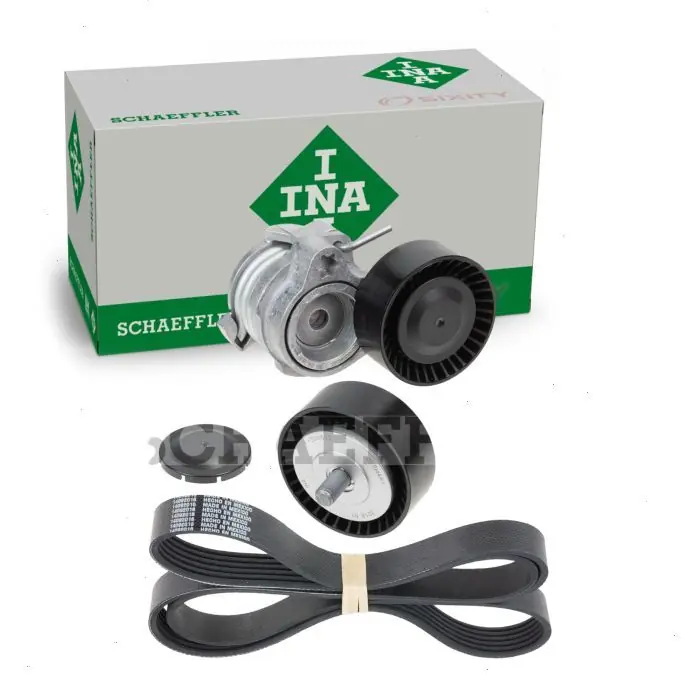 2004-2006 BMW 545i 4.4L V8 INA Drive Belt Tensioner Kit - Belts Cooling Accessory System Modern