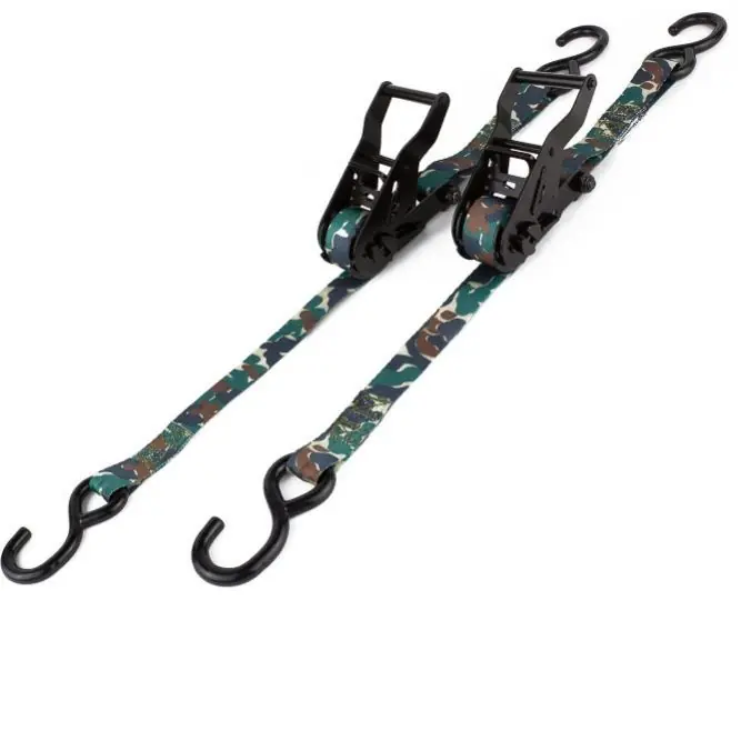 Bubba Rope Ratchet Tie Down - 1 in Wide - 12 ft Long - Camo (Pair) Money Back Guarantee
