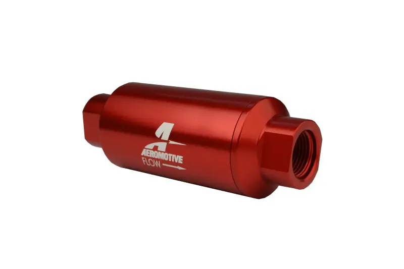 Reduced Price Aeromotive In-Line Filter - AN-10 size - 40 Micron SS Element - Red An