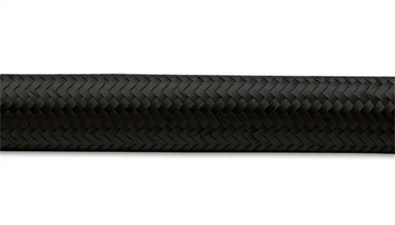 Vibrant -8 AN Black Nylon Braided Flex Hose (10 foot roll) Certified