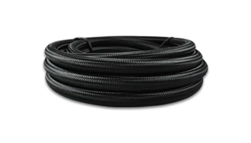 Vibrant -8 AN Black Nylon Braided Flex Hose (20 foot roll) 11978 Top Pick