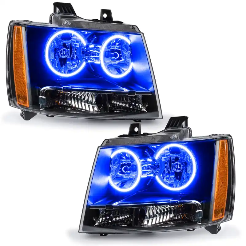 Hassle-Free Returns Oracle Lighting 07-14 Chevrolet Tahoe Pre-Assembled LED Halo Headlights -Blue SEE WARRANTY