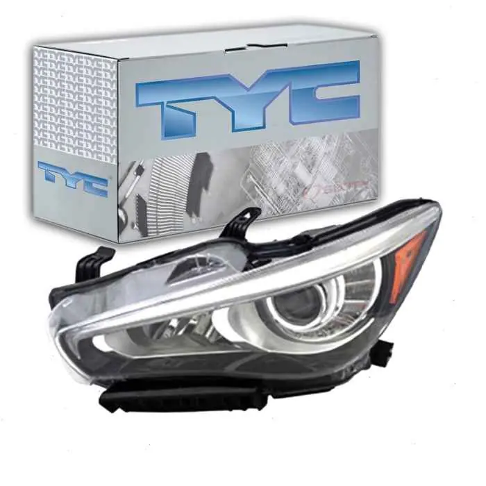 2014-2017 Infiniti Q50 TYC Headlight Assembly Left - Electrical Lighting Body Exterior Direct From Factory
