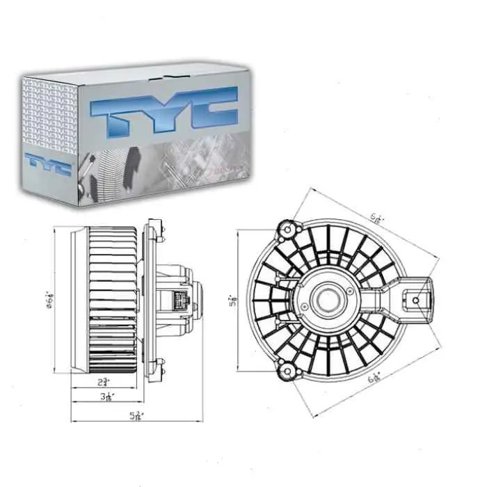 2009-2014 Honda Fit TYC HVAC Blower Motor Front - Heating Air Conditioning Vent Motors Core Case Time-Limited