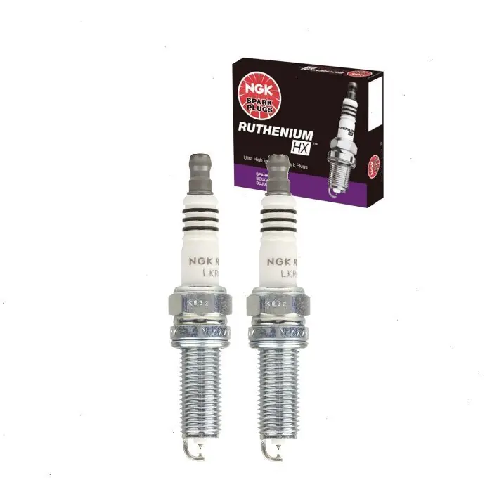 Modern 2 pc NGK Ruthenium HX 91356 (LKR6AHX) Spark Plugs for Ignition Wire Secondary