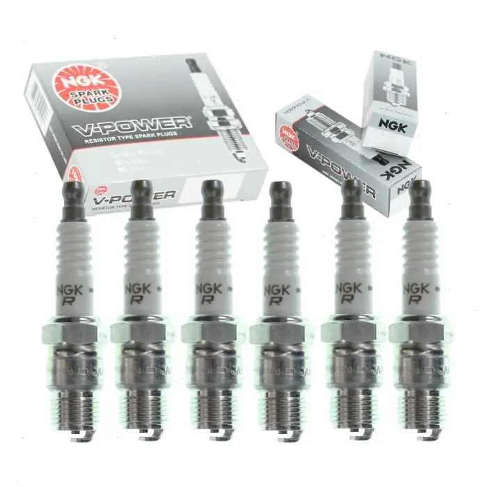 Today Only 1975-1980 Chevrolet G20 4.1L 4.8L L6 6 pc NGK V-Power Spark Plugs - Ignition Wire Secondary