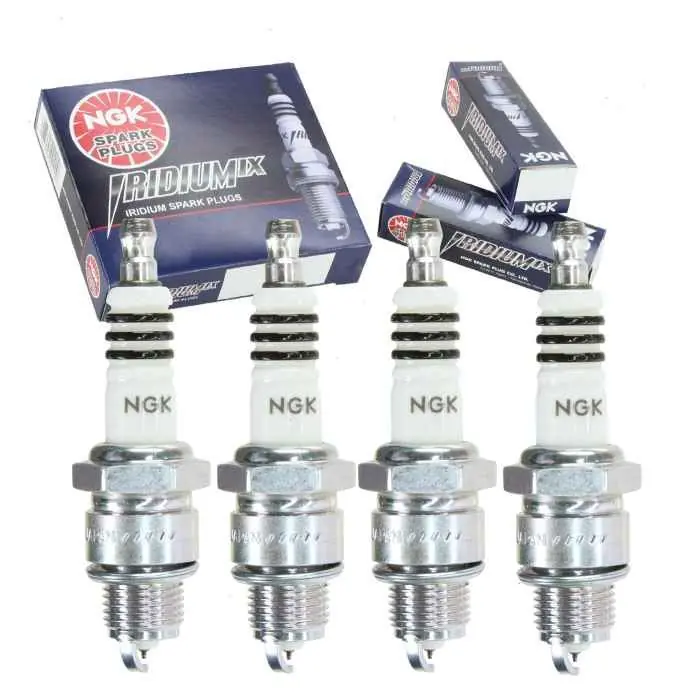 Premium 1975 Volvo 245 2.0L L4 4 pc NGK Iridium IX Spark Plugs - Ignition Wire Secondary