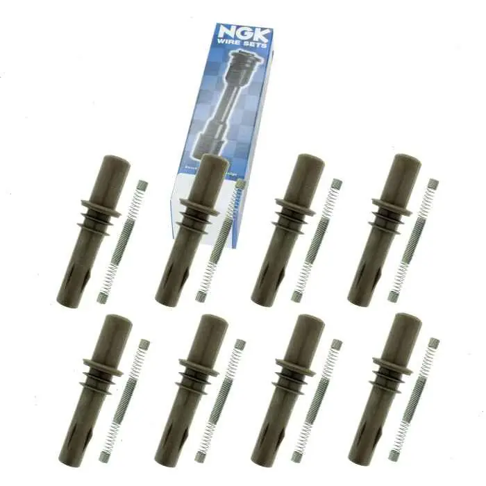 Grab Now 2008-2010 Ford F-350 Super Duty 5.4L V8 8 pc NGK Ignition Coil Boots - Direct - Spark Plug Wire