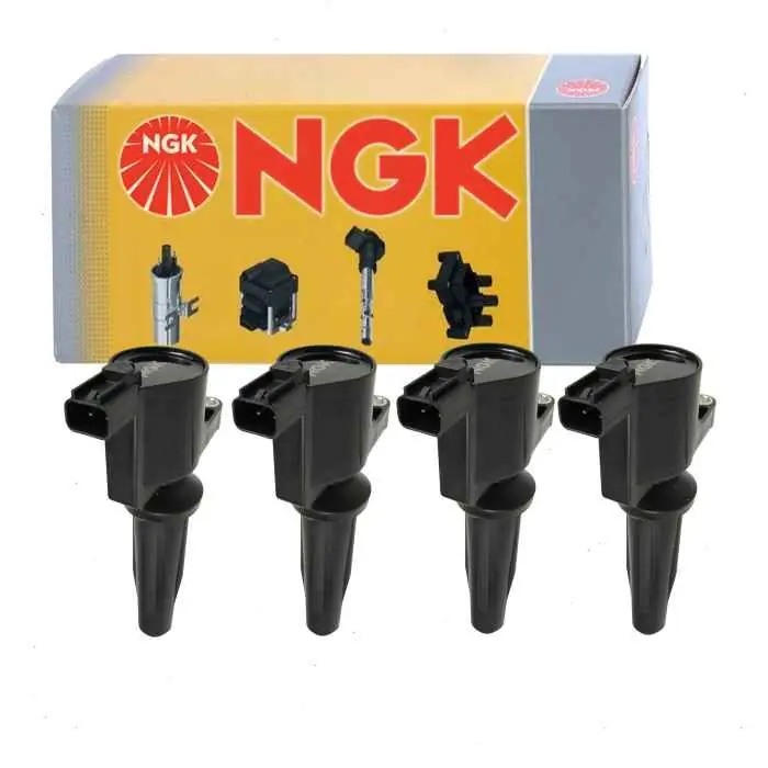 Direct From Factory 2011-2019 Lincoln MKZ 2.0L 2.5L L4 4 pc NGK Ignition Coils - Spark Plug Wire Boot