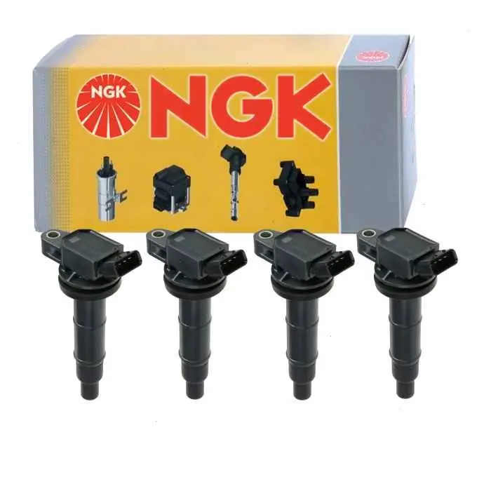 2009-2010 Pontiac Vibe 2.4L L4 4 pc NGK Ignition Coils - Spark Plug Wire Boot Free Shipping