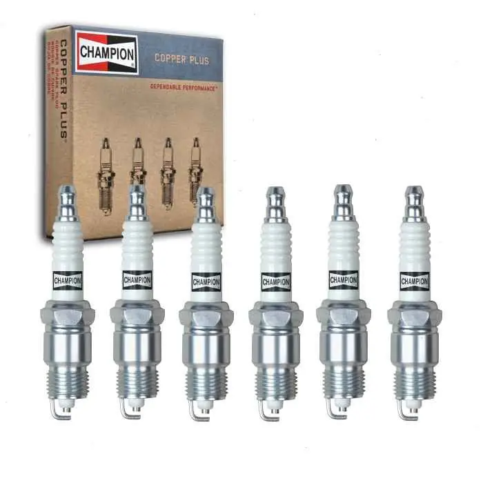 1970-1971 Oldsmobile F85 4.1L L6 6 pc Champion Copper Plus Spark Plugs - Ignition Secondary Professional Grade