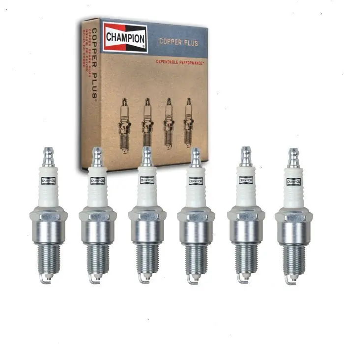 1958-1960 Jensen 541R 3.9L 4.0L L6 6 pc Champion Copper Plus Spark Plugs - Ignition Wire Secondary Free Shipping