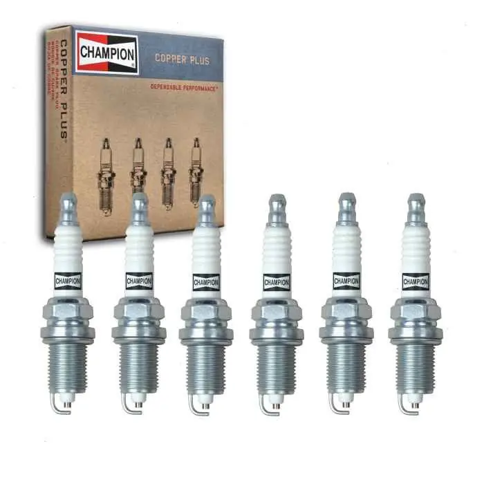 While Supplies Last 2004-2010 Toyota Highlander 3.3L V6 6 pc Champion Copper Plus Spark Plugs - Ignition Secondary