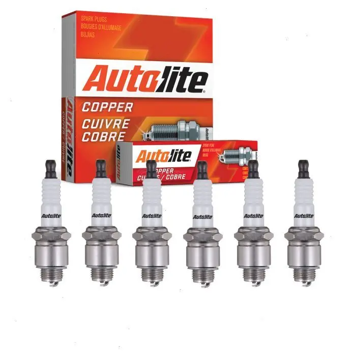 1952 GMC PM152 6 pc Autolite Copper Core Spark Plugs - Ignition Wire Secondary Instant Buy