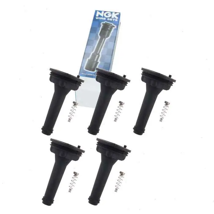 2004-2014 Volvo S60 2.4L 2.5L L5 5 pc NGK Ignition Coil Boots - Direct - Spark Plug Wire No Minimum Order