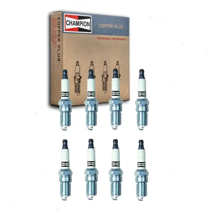 2003-2006 Chevrolet Trailblazer EXT 5.3L V8 8 pc Champion Copper Plus Spark Plugs - Ignition Wire Free Returns
