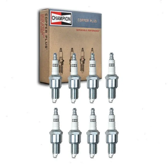 1986-1989 Mercedes-Benz 560SL 5.6L V8 8 pc Champion Copper Plus Spark Plugs - Ignition Wire Express Delivery