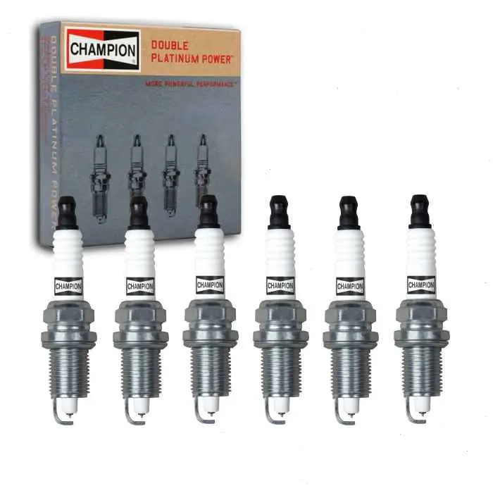 2001-2006 BMW 325Ci 2.5L L6 6 pc Champion Double Platinum Spark Plugs - Ignition Secondary Best Choice