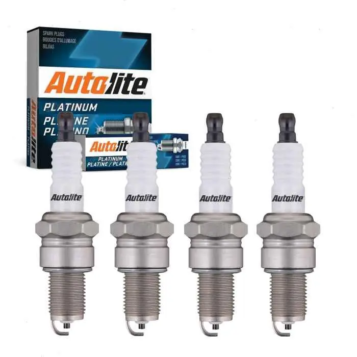 1972-1973 Subaru Deluxe 1.3L H4 4 pc Autolite Platinum Spark Plugs - Ignition Wire Secondary Special Offer