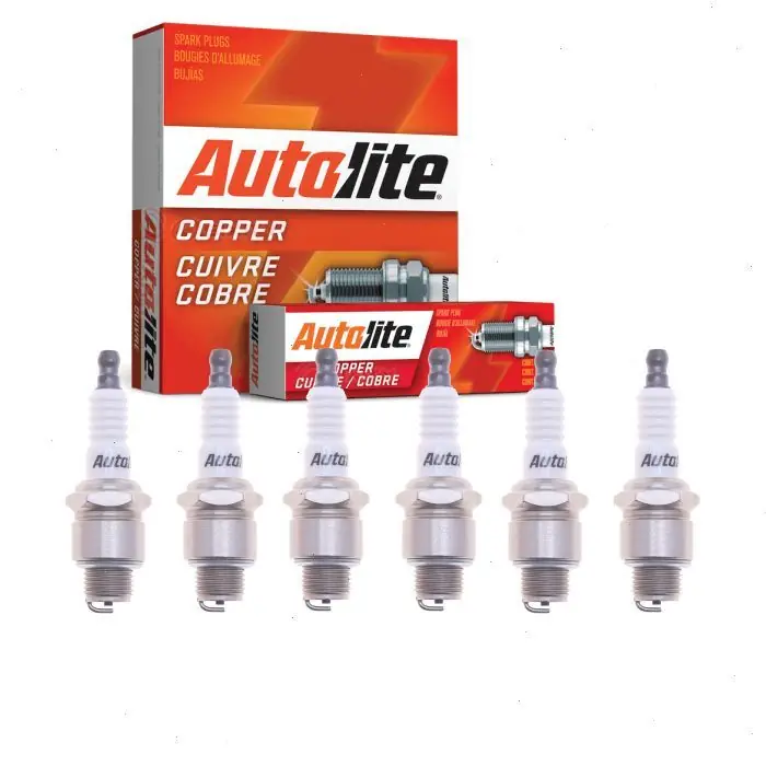 Price Cut 1946-1948 Ford Super Deluxe 3.7L L6 6 pc Autolite Copper Core Spark Plugs - Ignition Wire Secondary