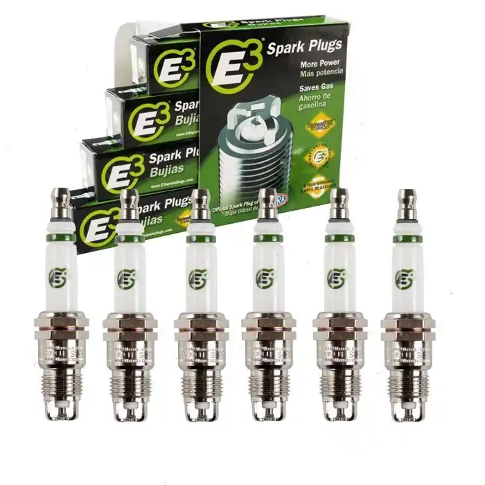Crafted 1970-1984 Pontiac Parisienne 3.8L 4.1L L6 V6 6 pc E3 Spark Plugs - Ignition Wire Secondary