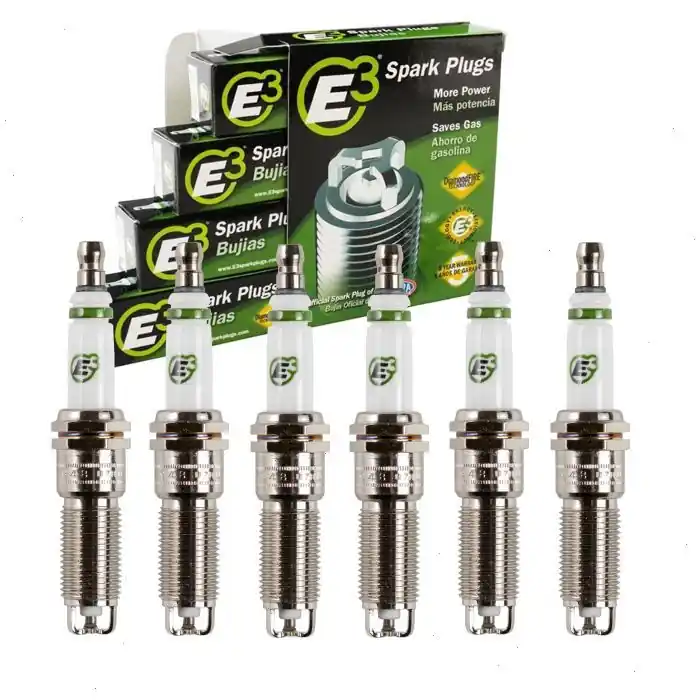 Free Returns 2007-2011 Jeep Wrangler 3.8L V6 6 pc E3 Spark Plugs - Ignition Wire Secondary