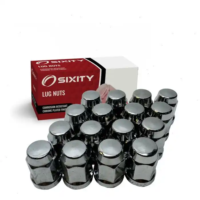 Free Shipping Sixity 16 pack 7/16-20tpi 1.4" Long Bulge Capped Wheel Lug Nuts
